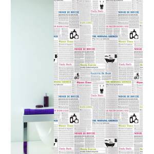 Шторка душевая Bacchetta Newspaper Multi 98